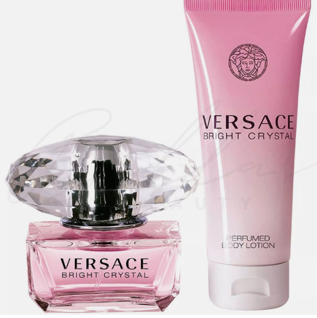 Versace -	Eau de Toilette Bright Crystal Set, Spray & Lotion Edt Spray 50ml + Bl 100ml
